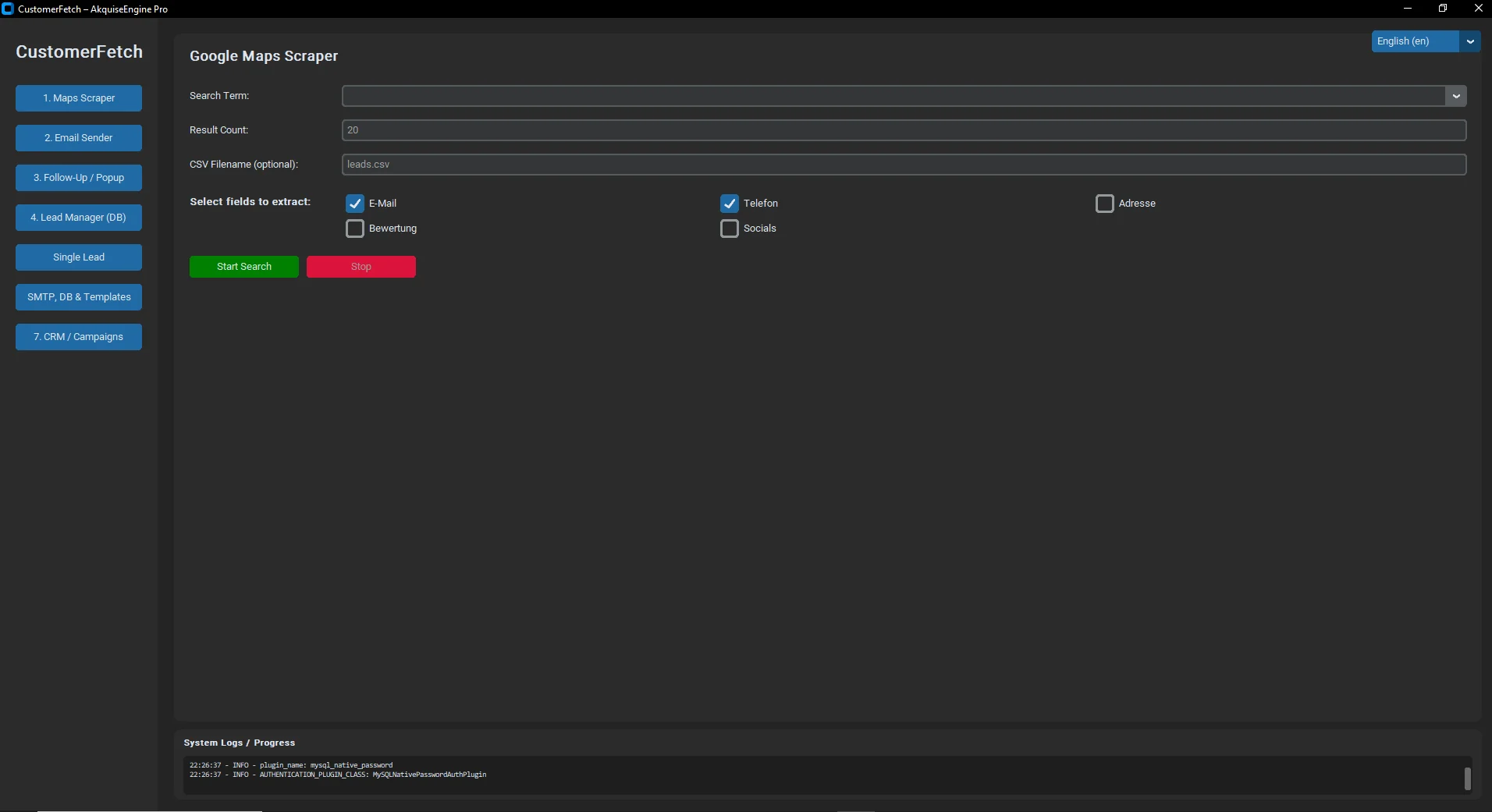 Google Maps lead research
